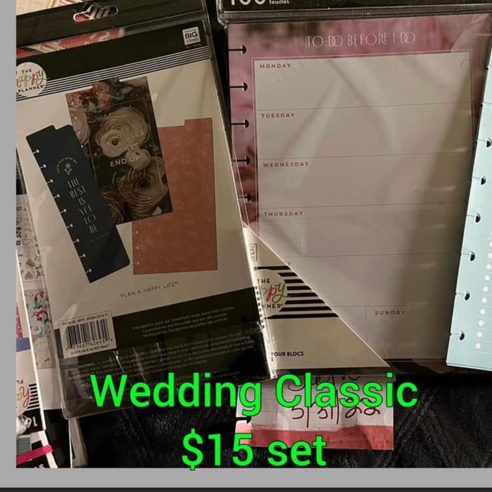 PLEASe READ Description: yOU CHOOSE Happy Planner Wedding Planner Lots